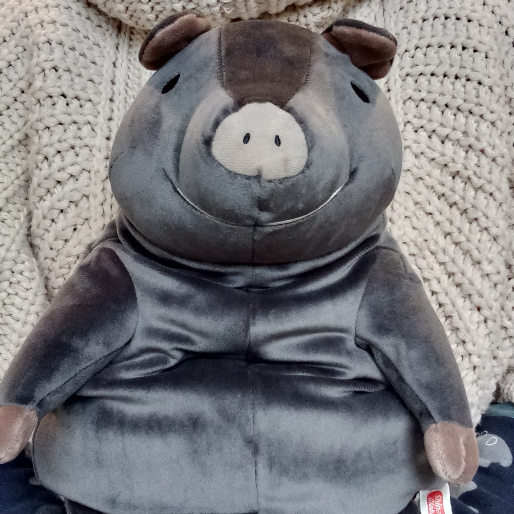 Large Black Mochi Pig (41 cm)