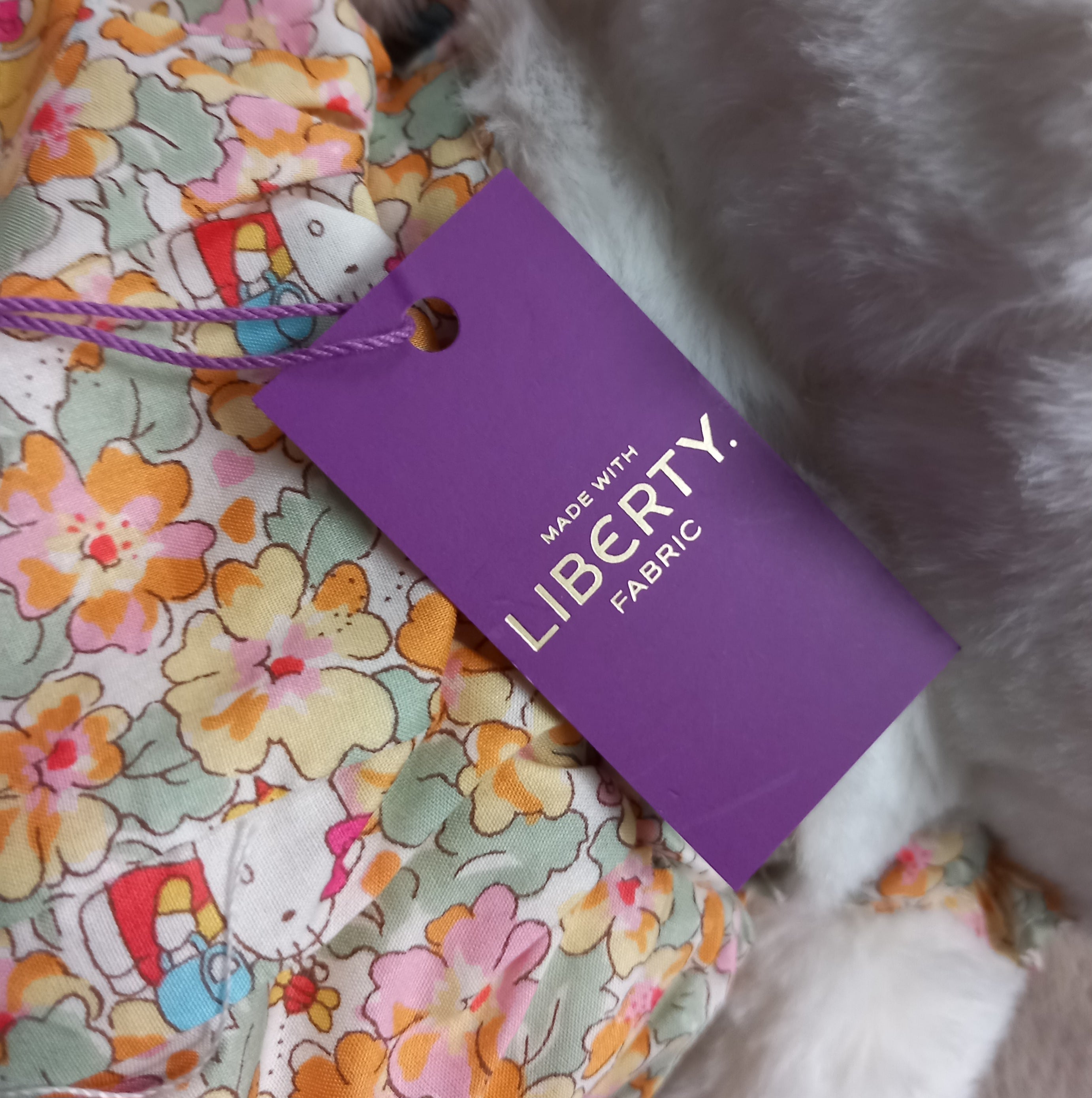 Hello Kitty Liberty Fabric Plush - Yellow (23cm)