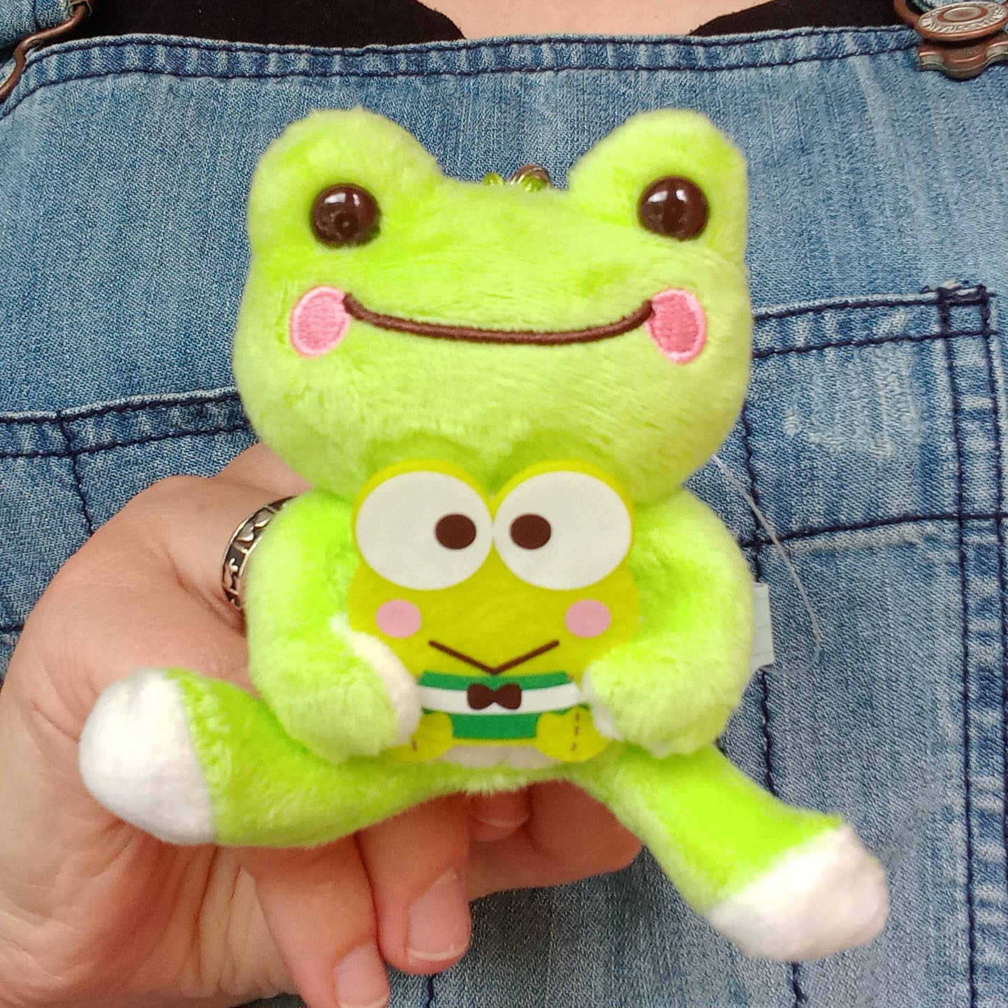 Pickles holding Keroppi Mini Plush (10cm)