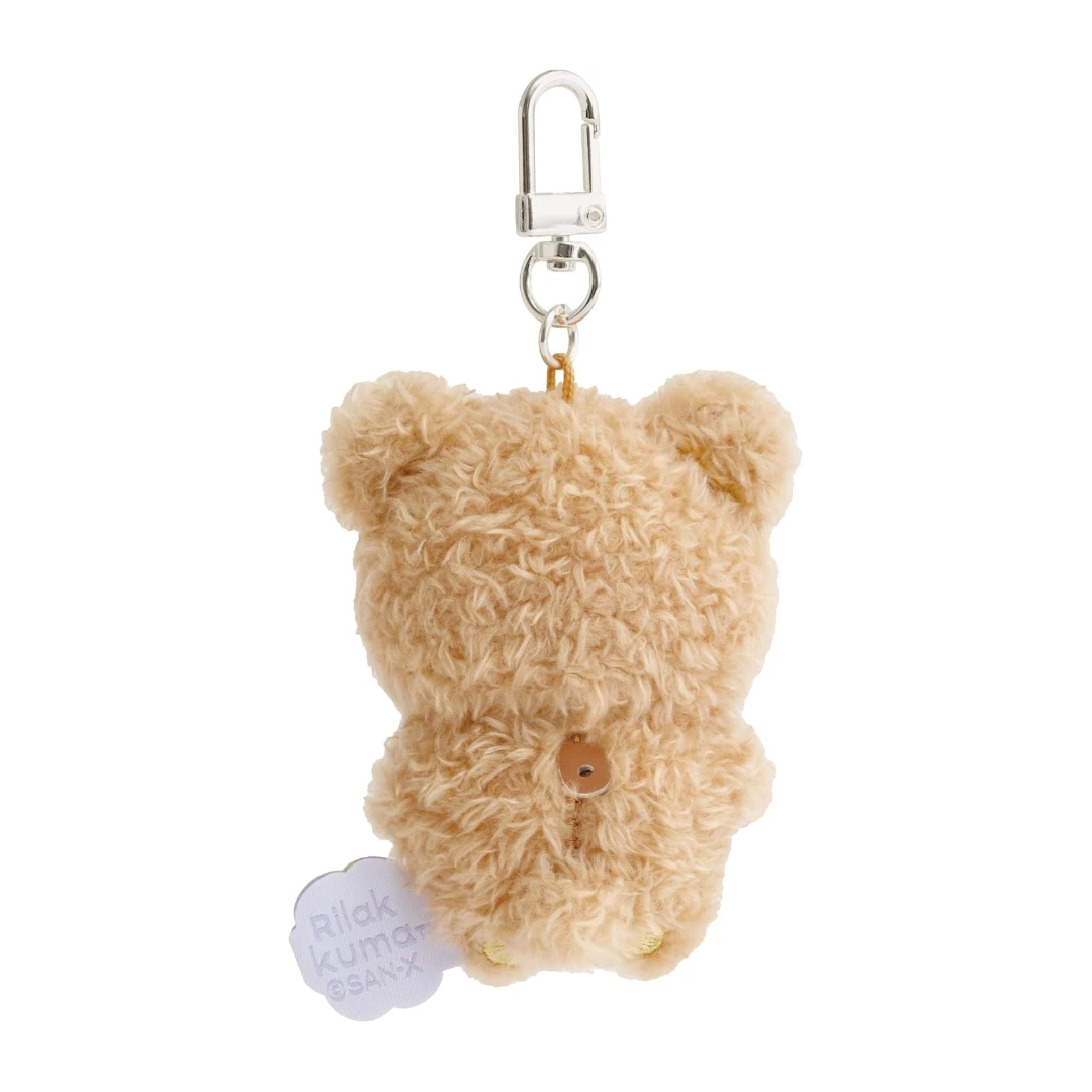 Mini Fluffy Rilakkuma Bear Keychain Plush (8cm)