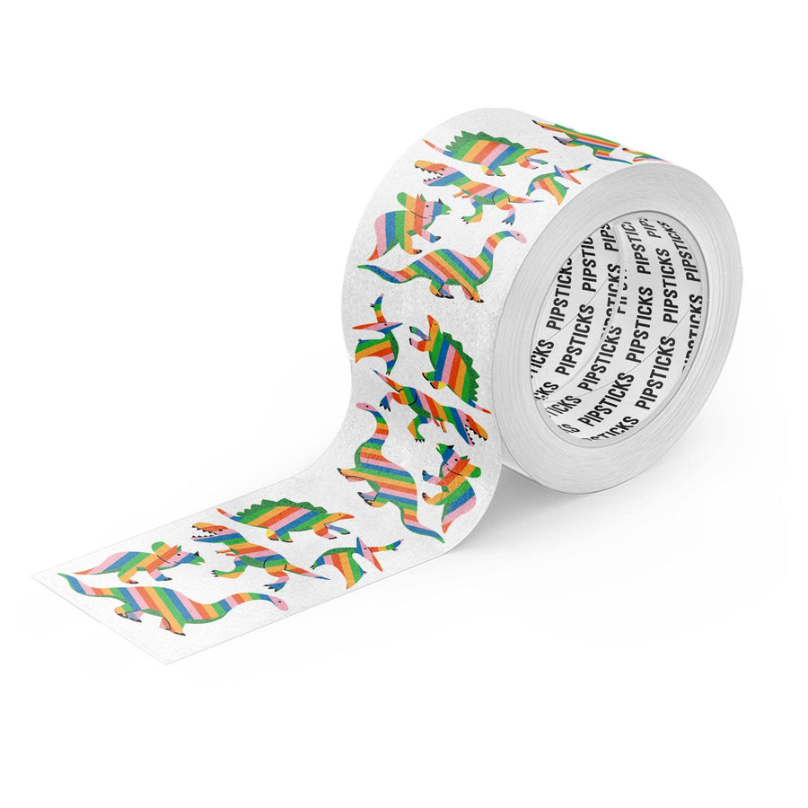 Rainbow Dinosaurs Stickers from the Roll