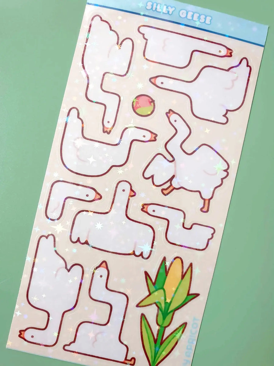 Silly Geese Holographic Stickers