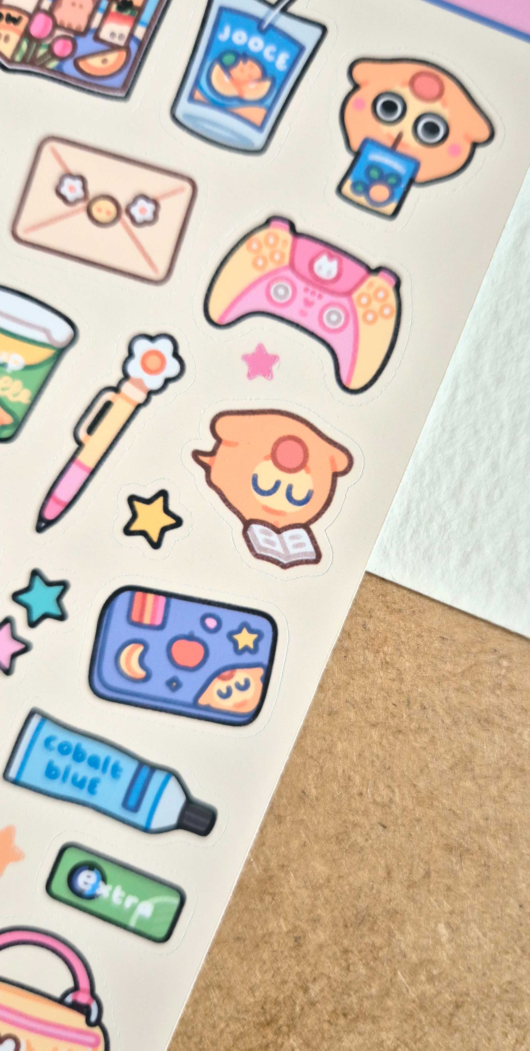 Coy Pup Activities Holographic Stickers