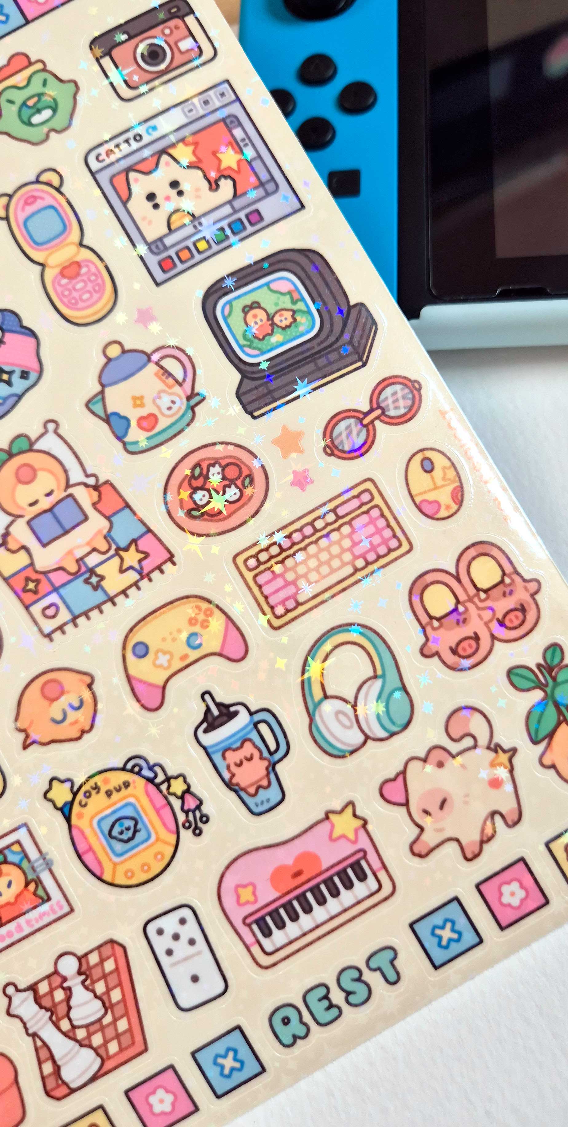 Take A Break Holographic Stickers