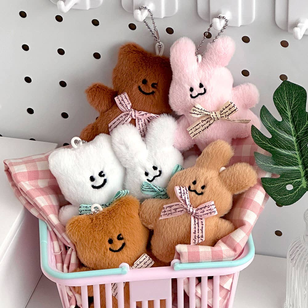 Blind Box Bear & Rabbit Plush Keychain (8 cm)