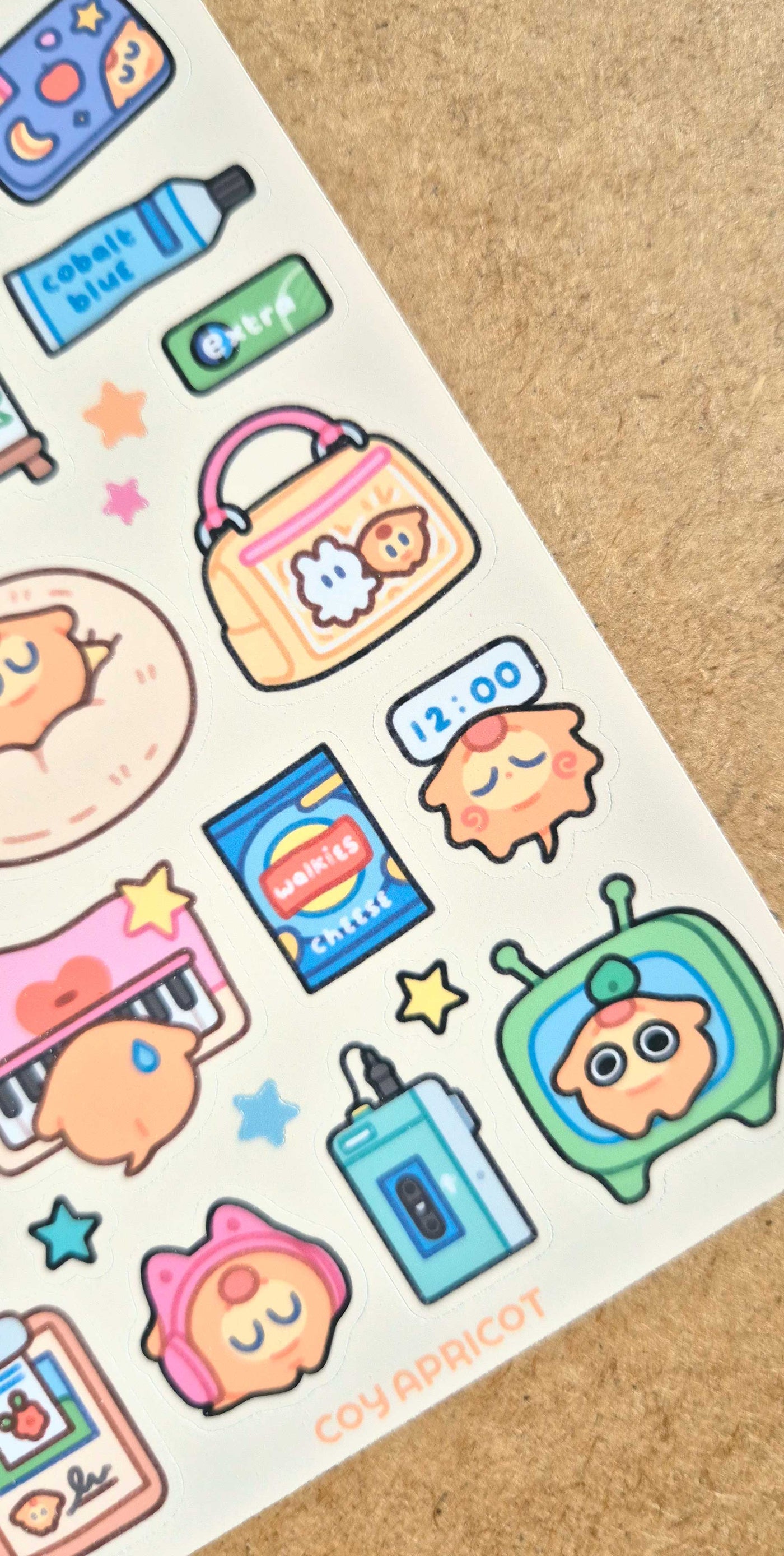 Coy Pup Activities Holographic Stickers