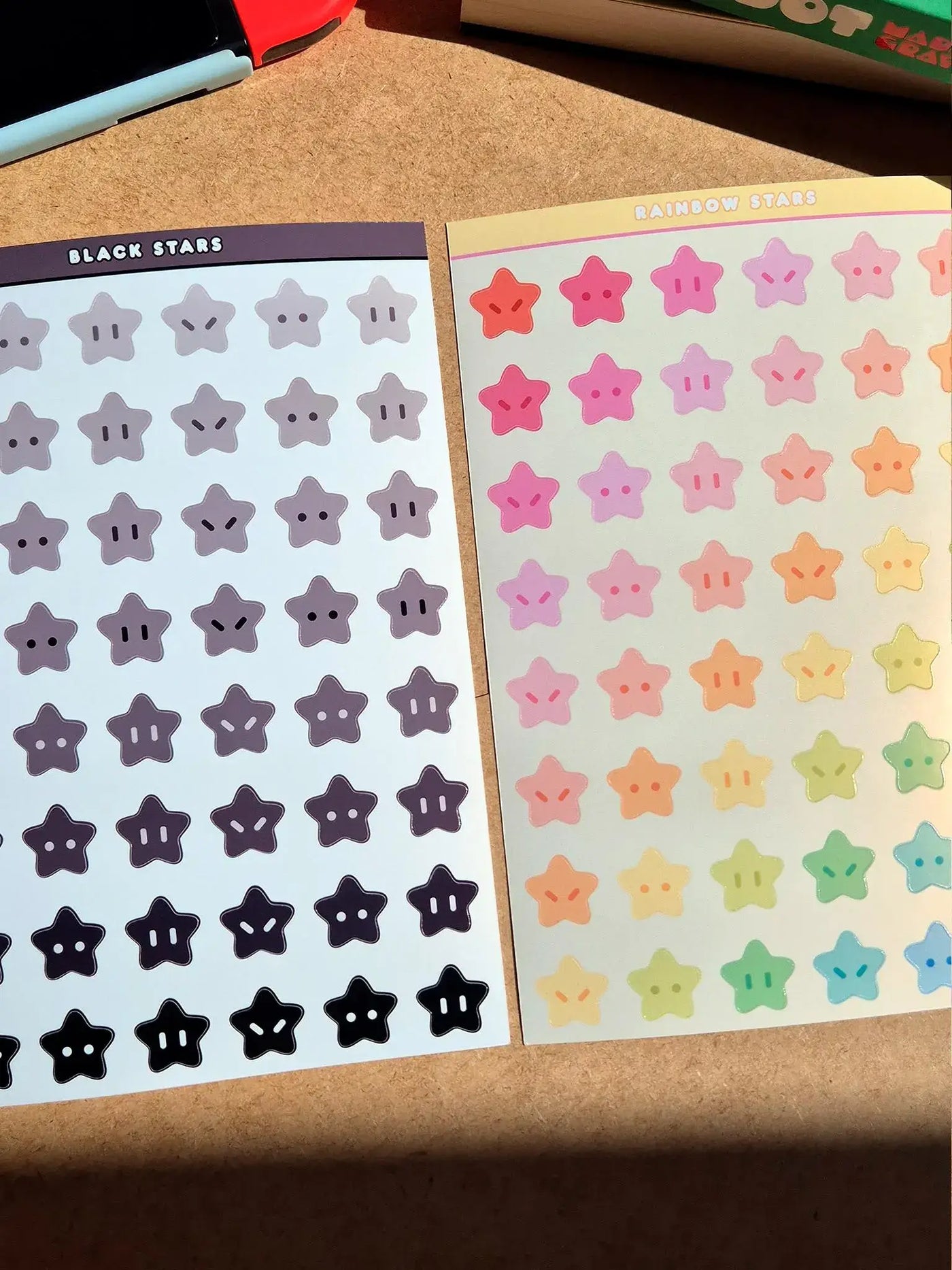 Rainbow Stars Holographic Stickers