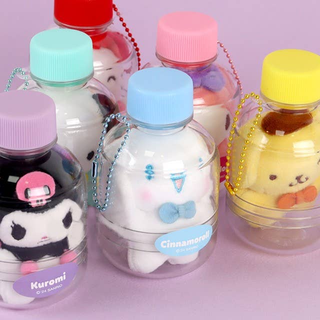 PomPomPurin Mini Bottle Plush Keychain (10 cm)