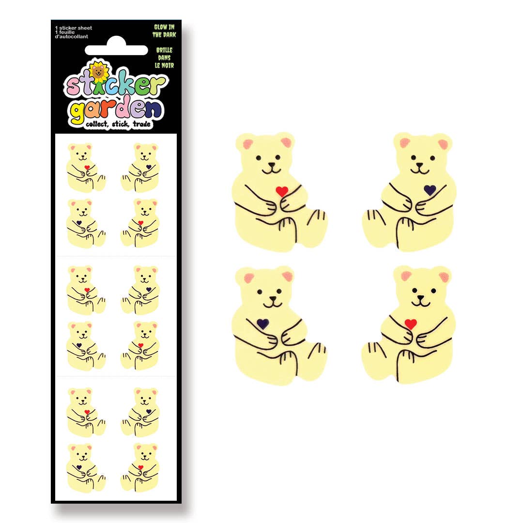 Glow in the Dark Bear Stickers