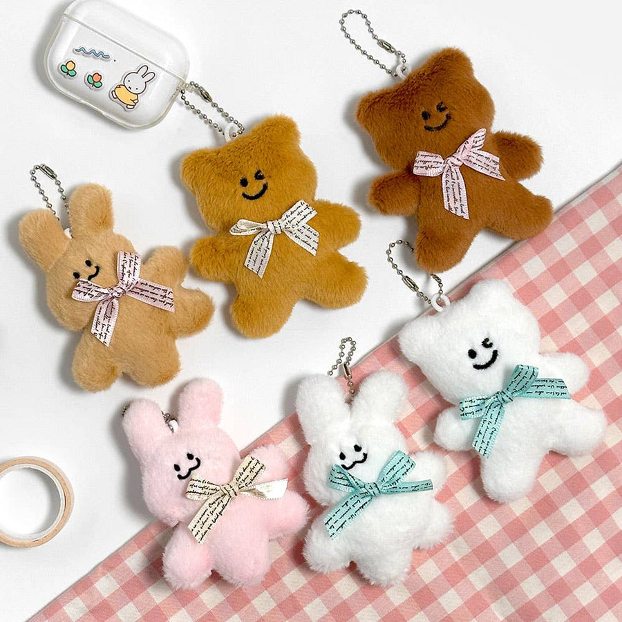Blind Box Bear & Rabbit Plush Keychain (8 cm)