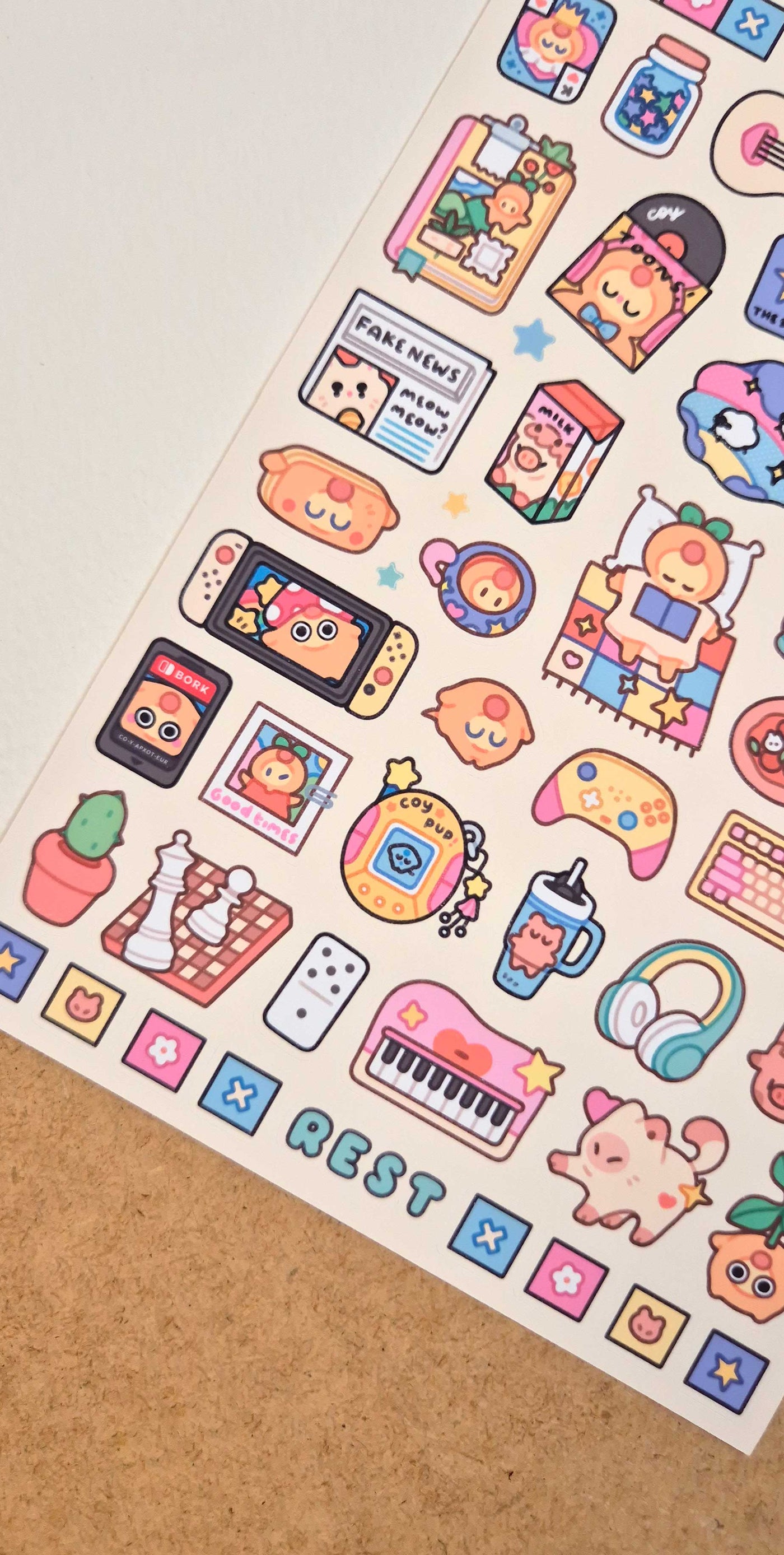 Take A Break Holographic Stickers
