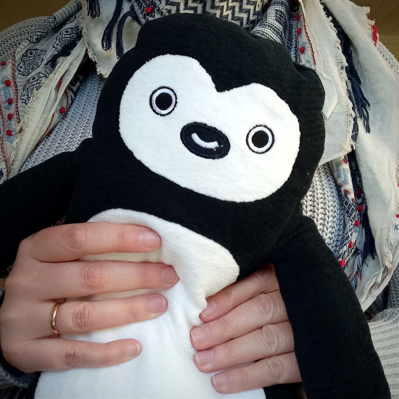 Fumofumo San Large Monochrome Penguin (38cm)