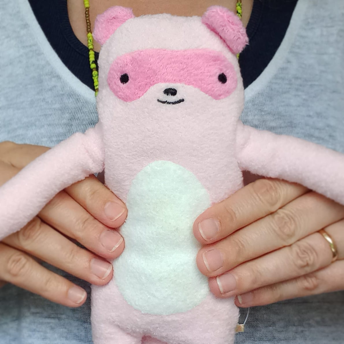 Fumofumo San Pink Raccoon (20cm)