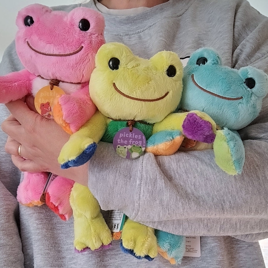 Pink/Multi Pickles the Frog Photo Plush (26cm)