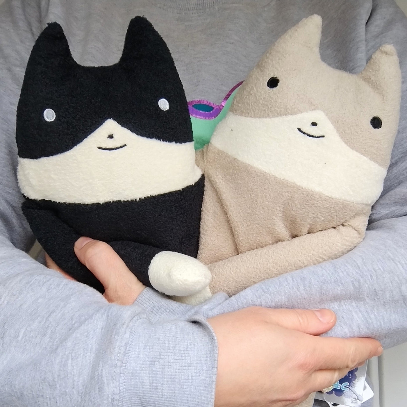 Fumofumo San Large Black and White Cat (36cm)