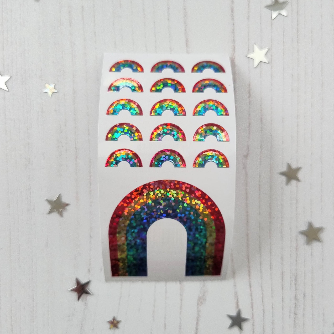 Holographic Rainbow Stickers from the Roll