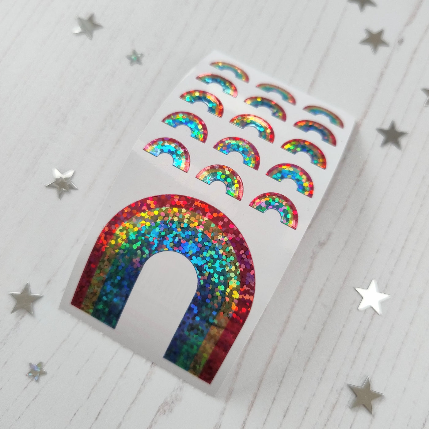 Holographic Rainbow Stickers from the Roll