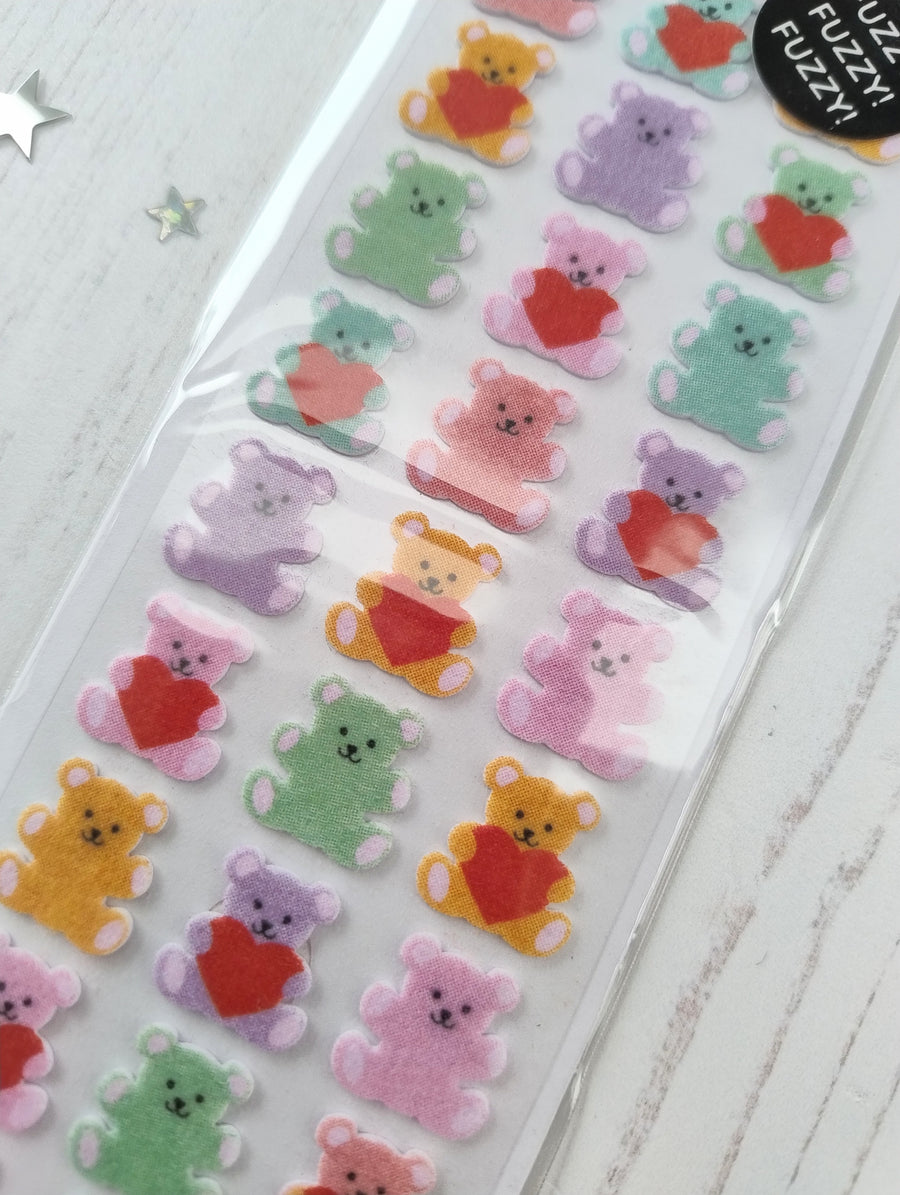 Fuzzy Stuffed Bears Stickers