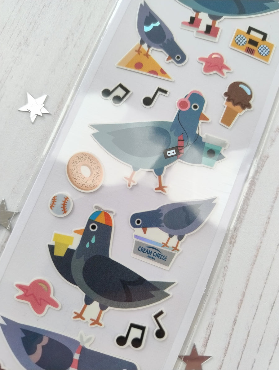 "Peckish Pigeons" Stickers