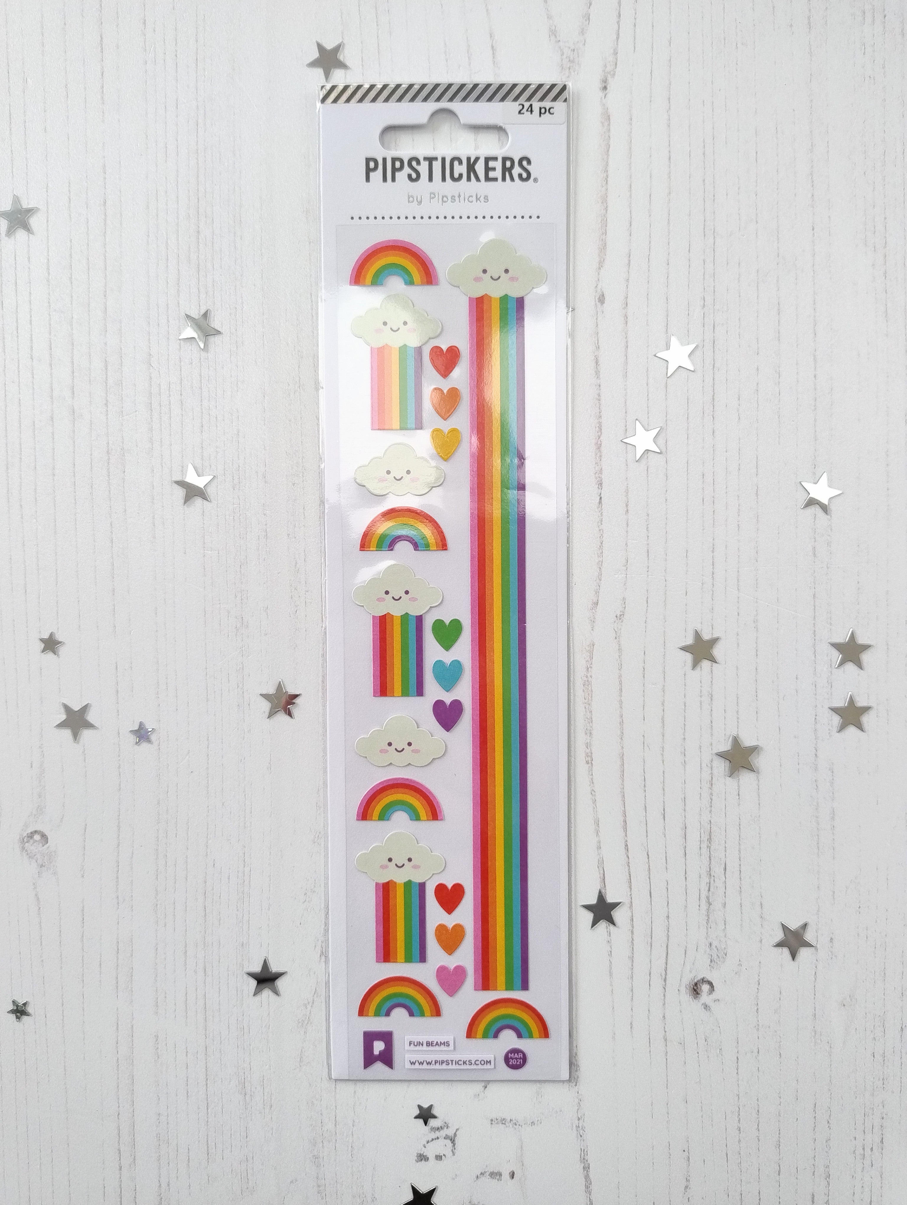 "Fun Beams" Rainbow Stickers