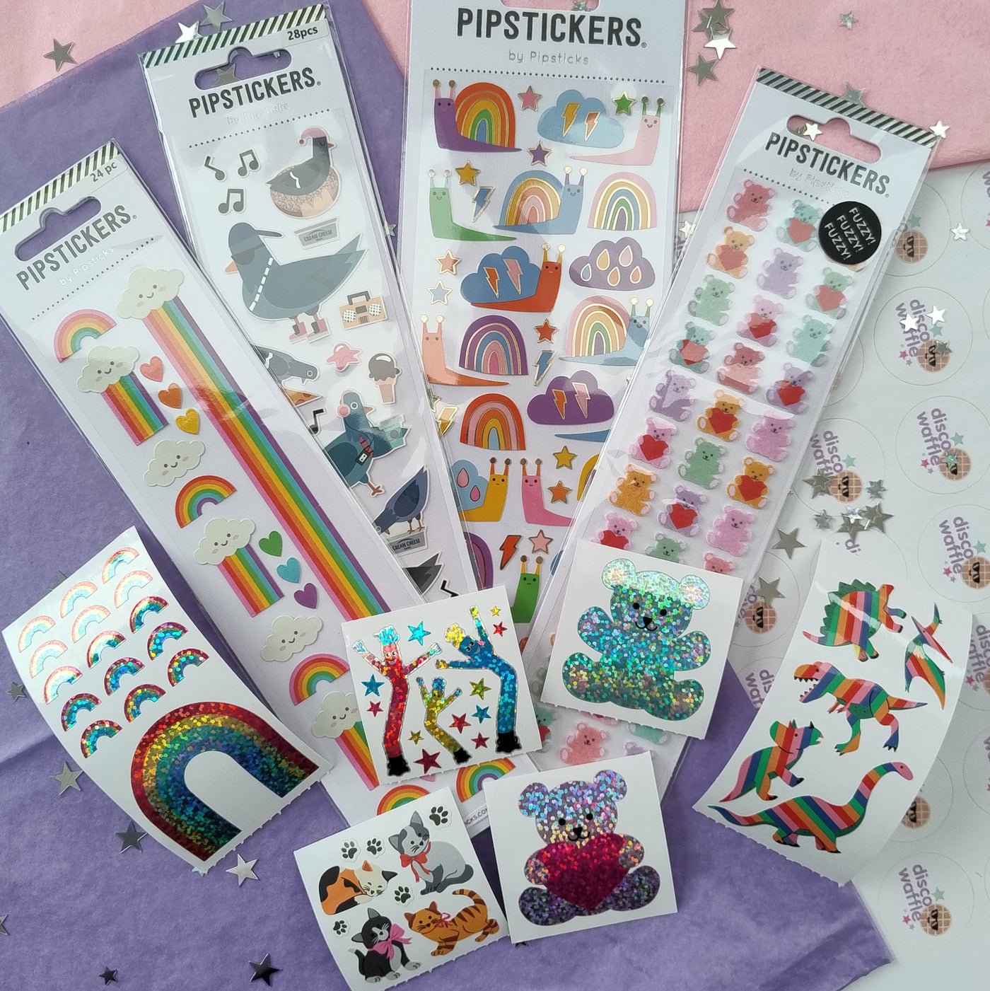 Playful Kittens Stickers from the Roll