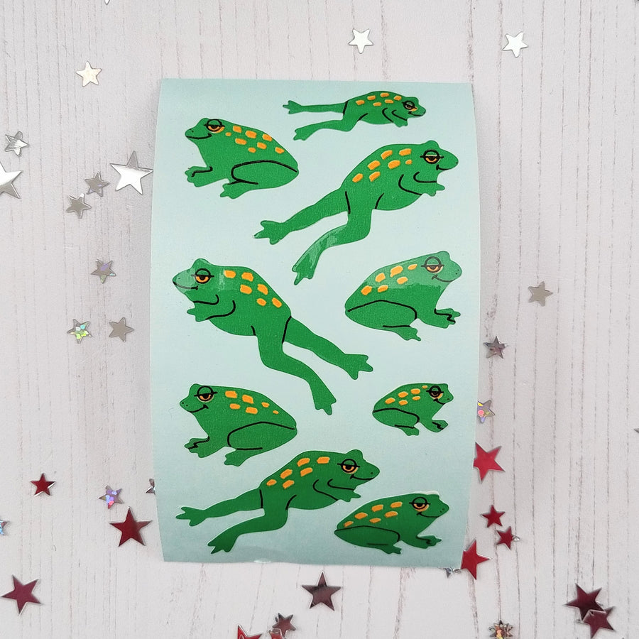 Lots of Frogs Stickers from the Roll