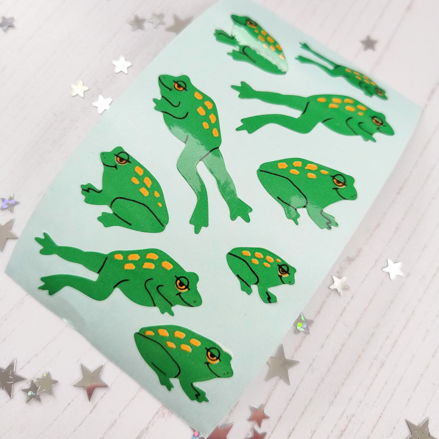 Lots of Frogs Stickers from the Roll
