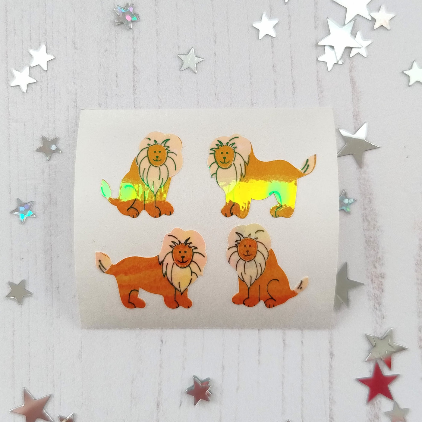 Lion Stickers from the Roll