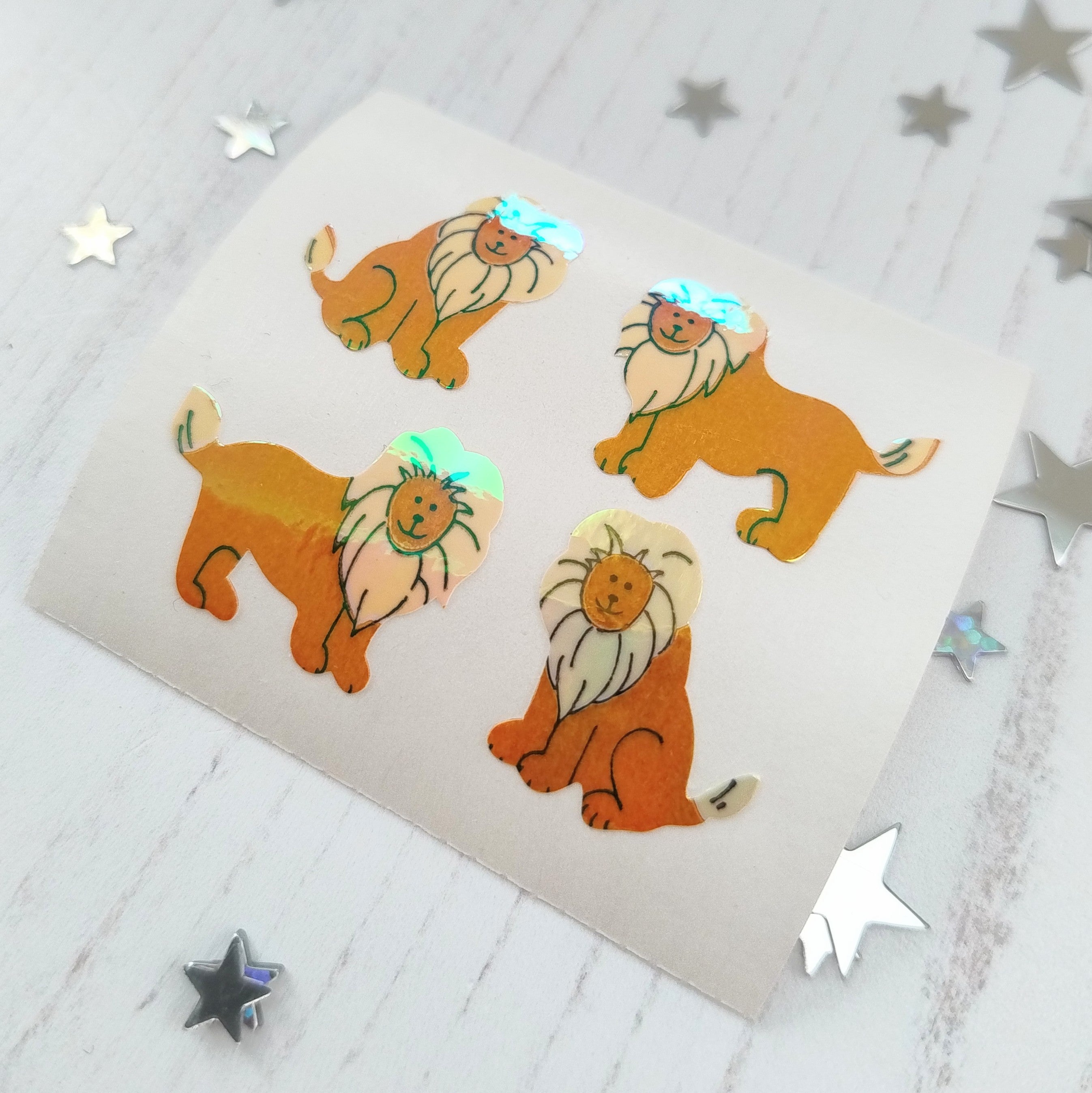 Lion Stickers from the Roll