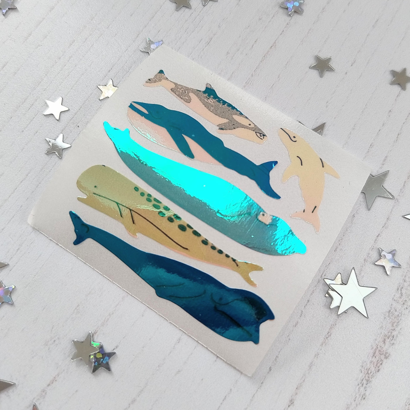 Whale Stickers from the Roll