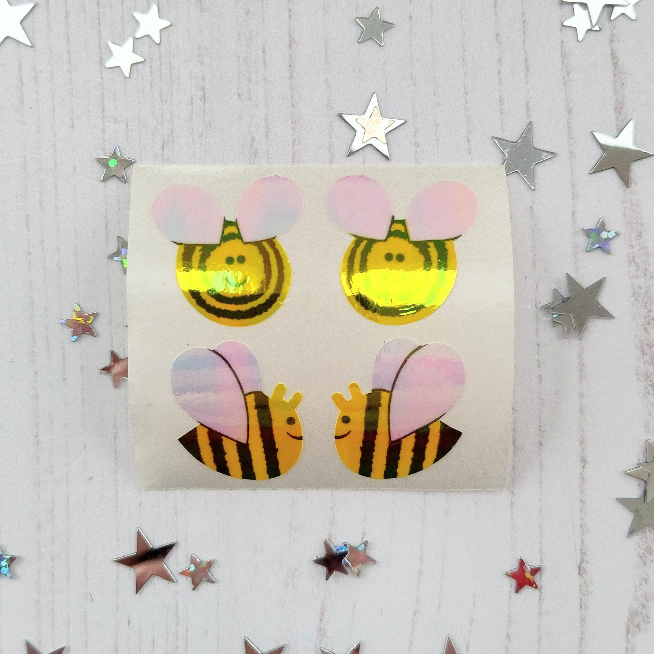 Happy Bees Stickers from the Roll