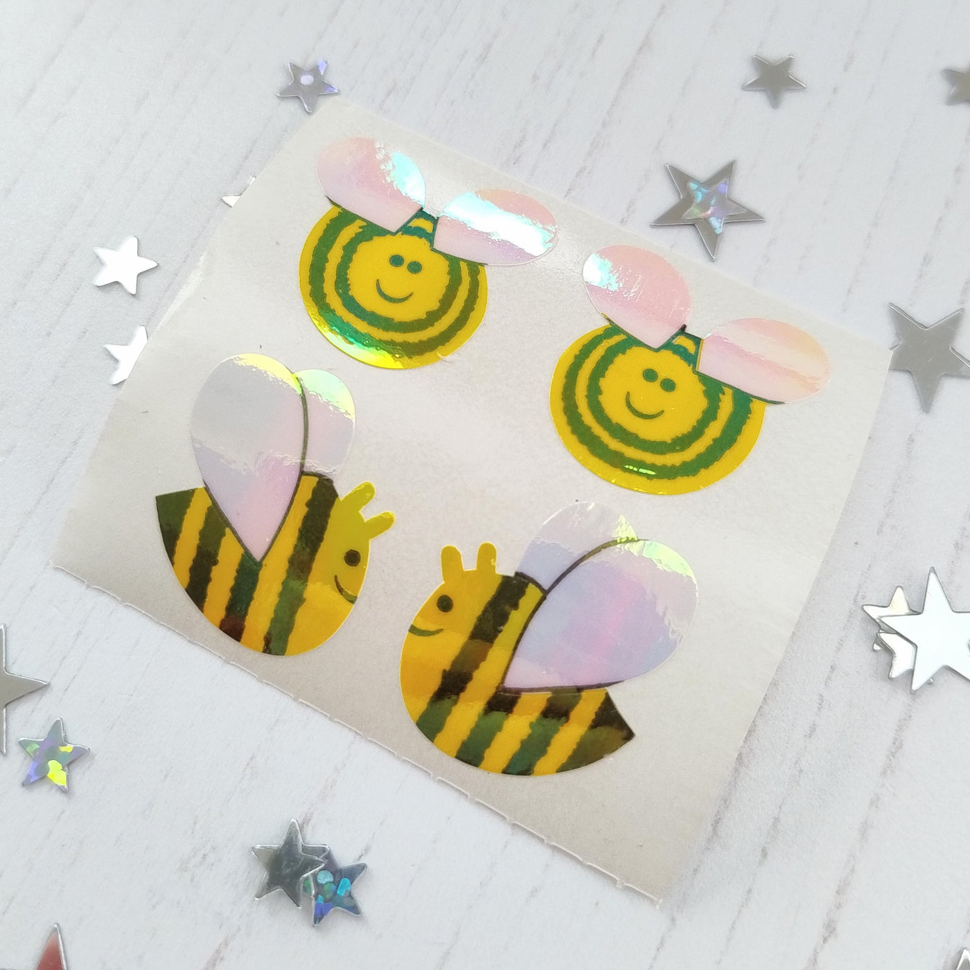 Happy Bees Stickers from the Roll