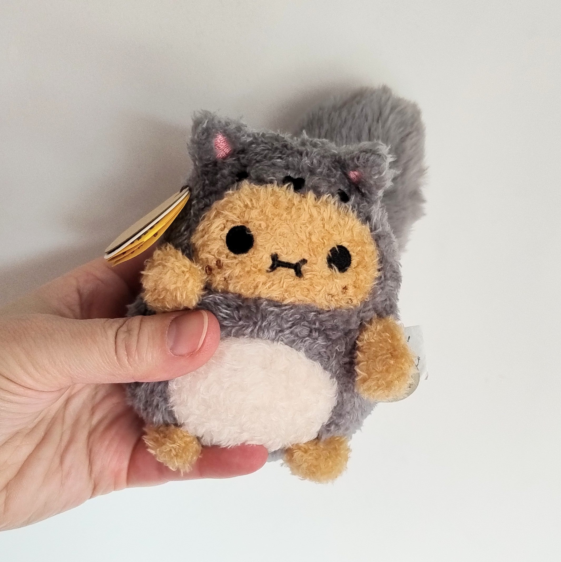 Grey squirrel Ricespud Mini Sitting Plush (13cm)