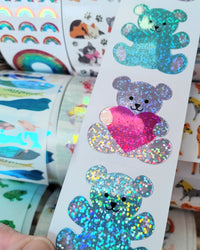 Stuffed Bears Stickers from the Roll