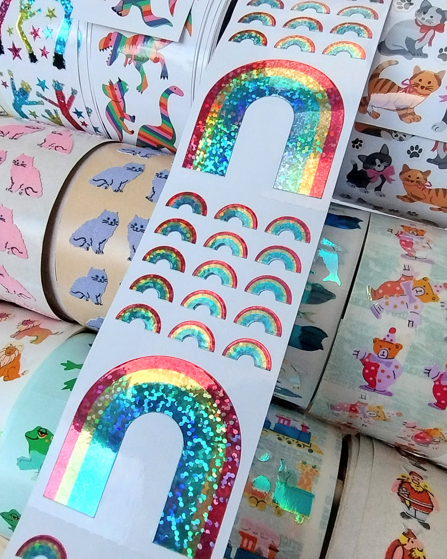 Holographic Rainbow Stickers from the Roll