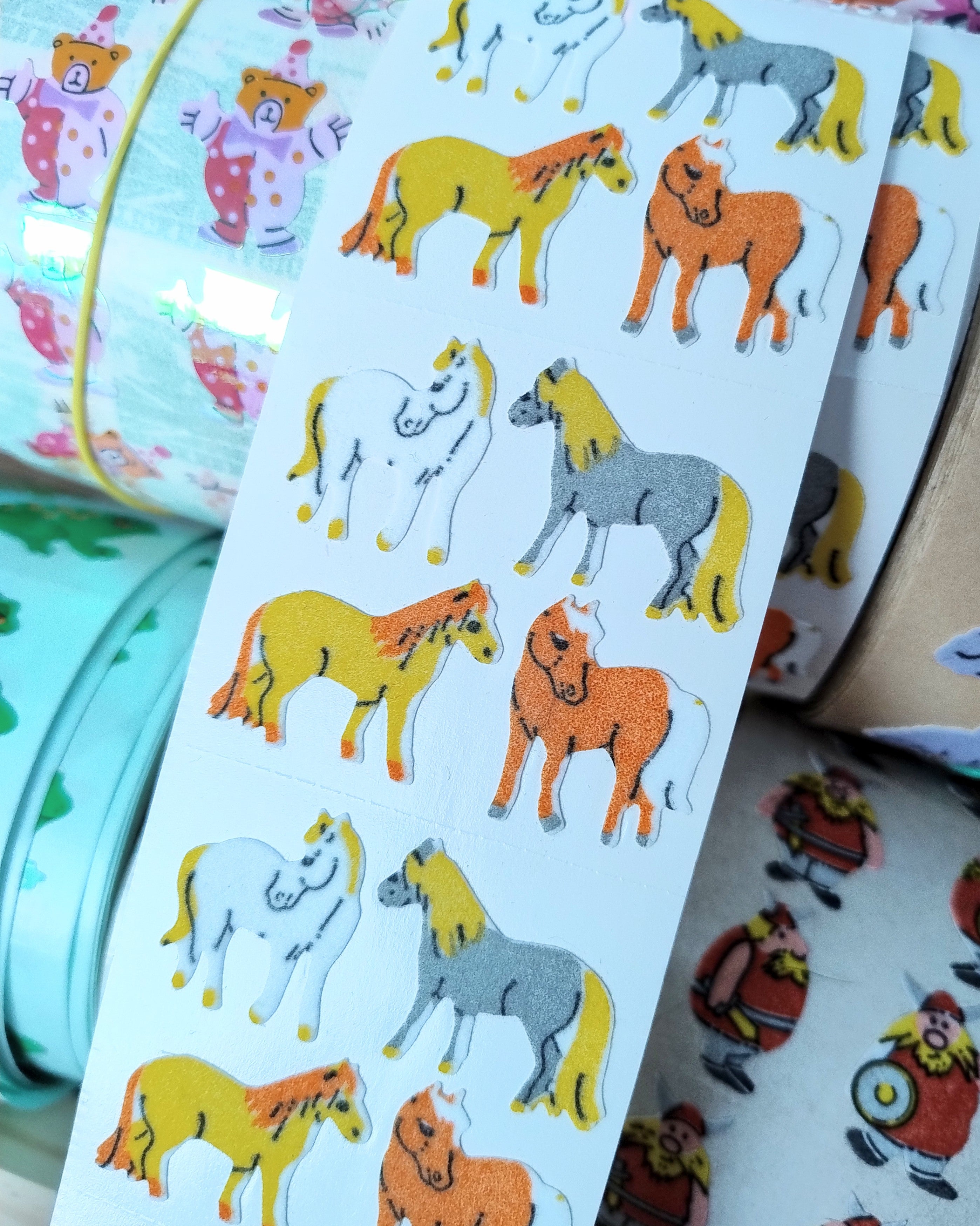 Dartmoor Ponies Stickers from the Roll