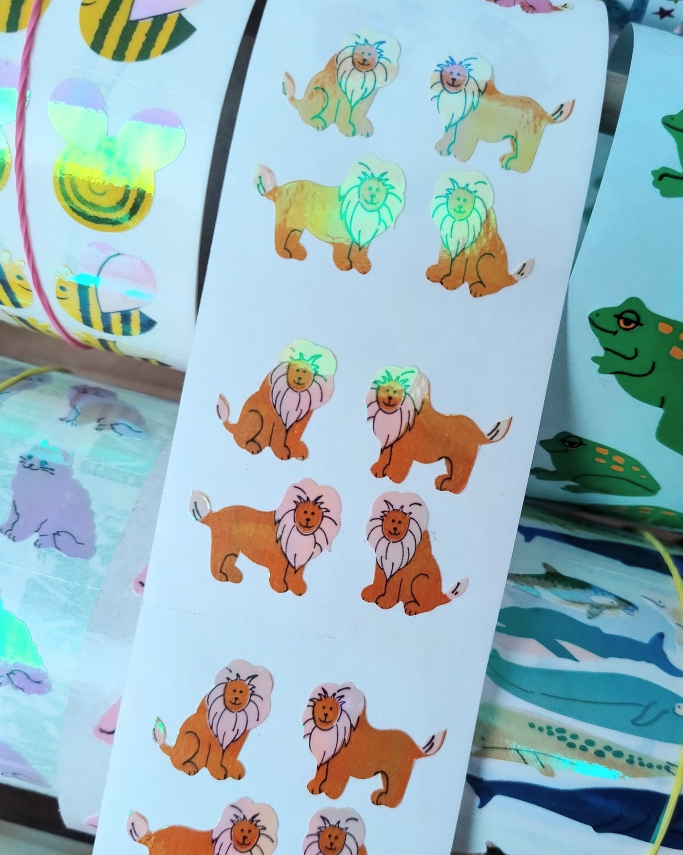 Lion Stickers from the Roll