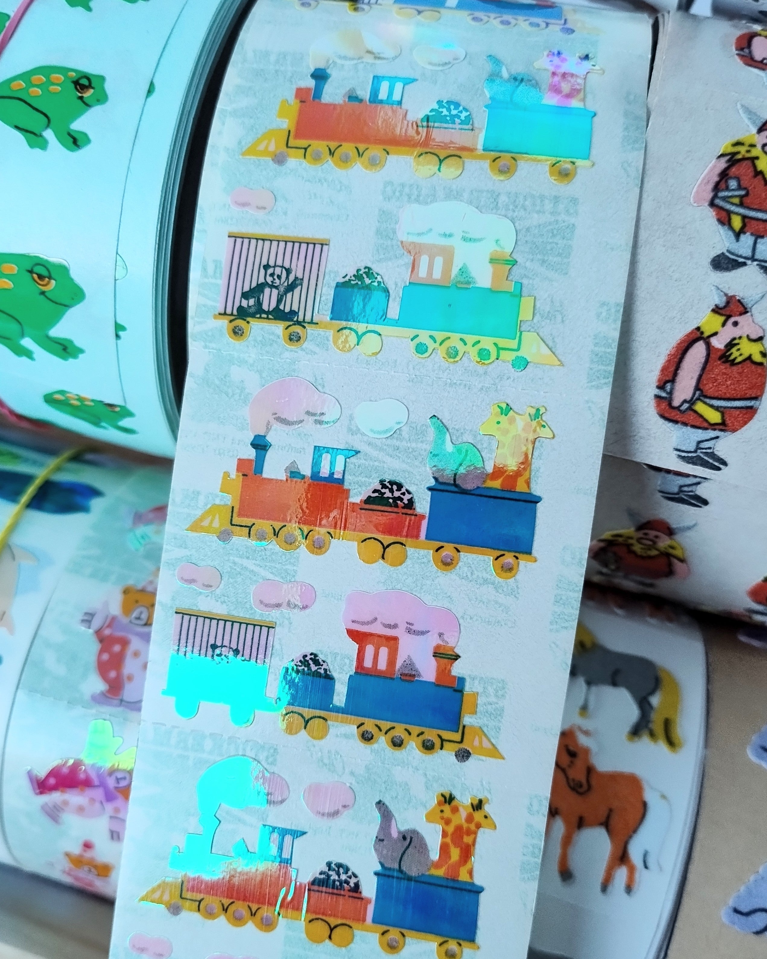 Animal Train Stickers from the Roll