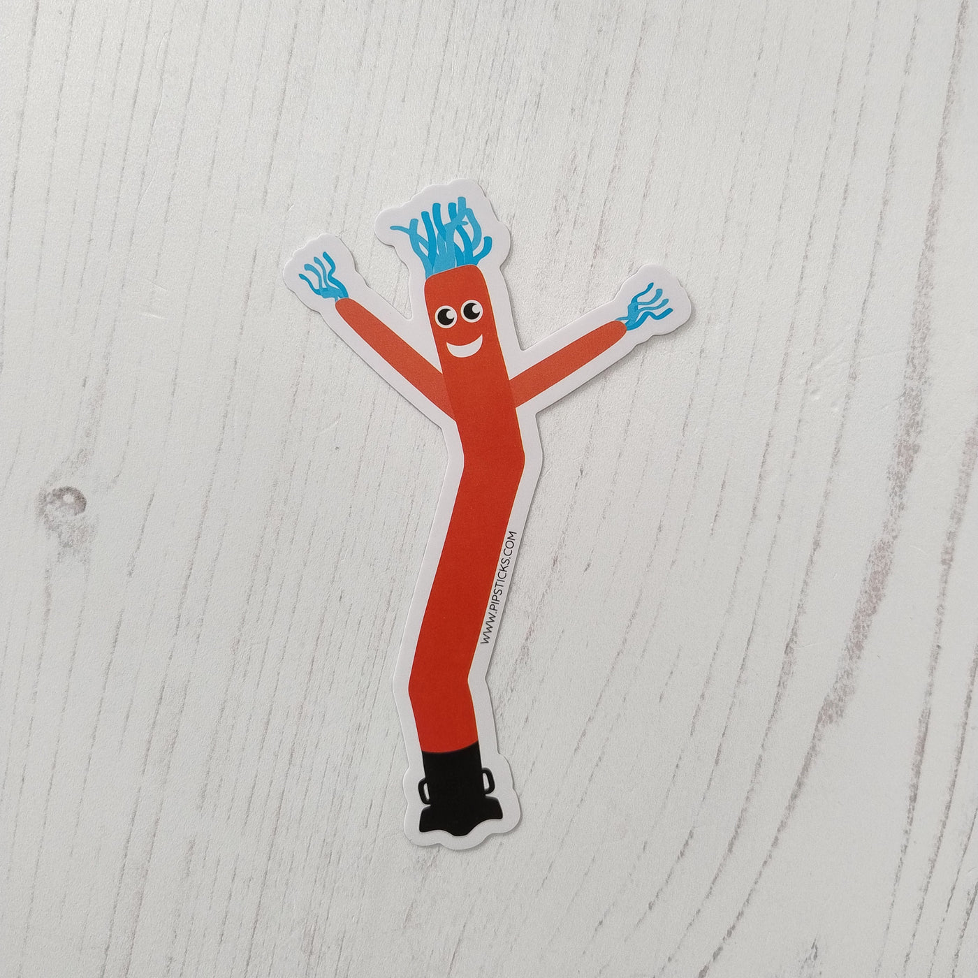 Red Air Dancer Vinyl Sticker