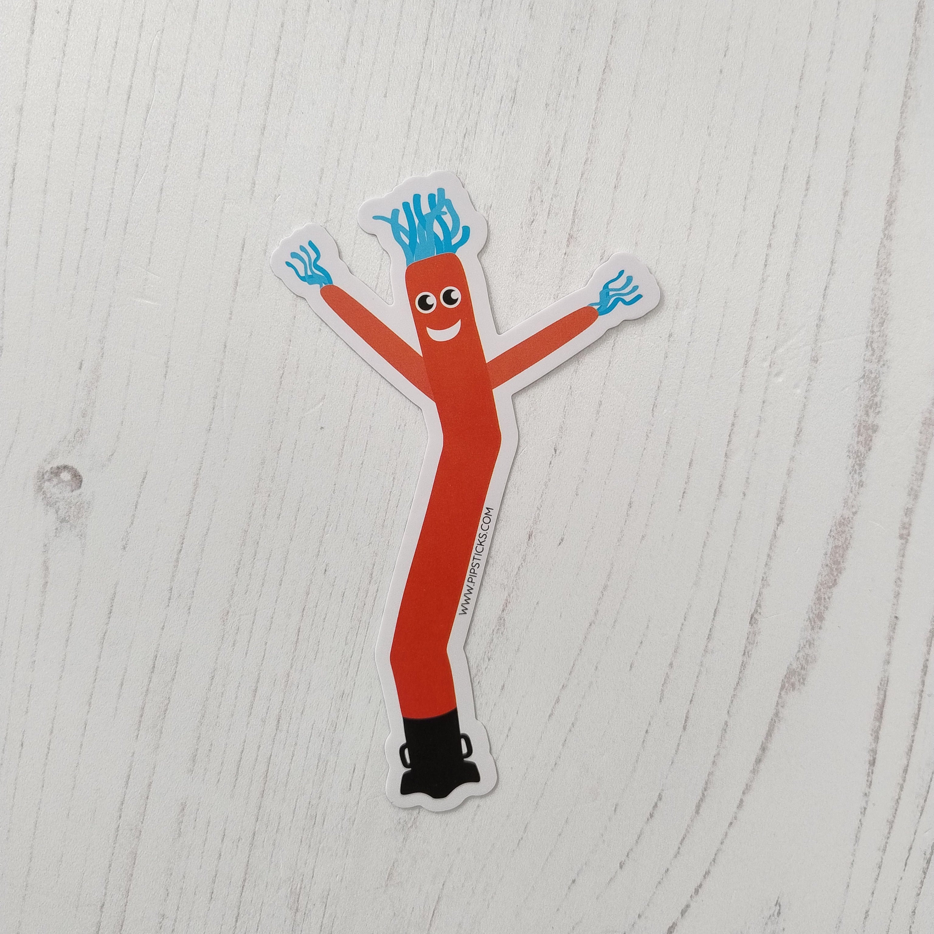 Red Air Dancer Vinyl Sticker