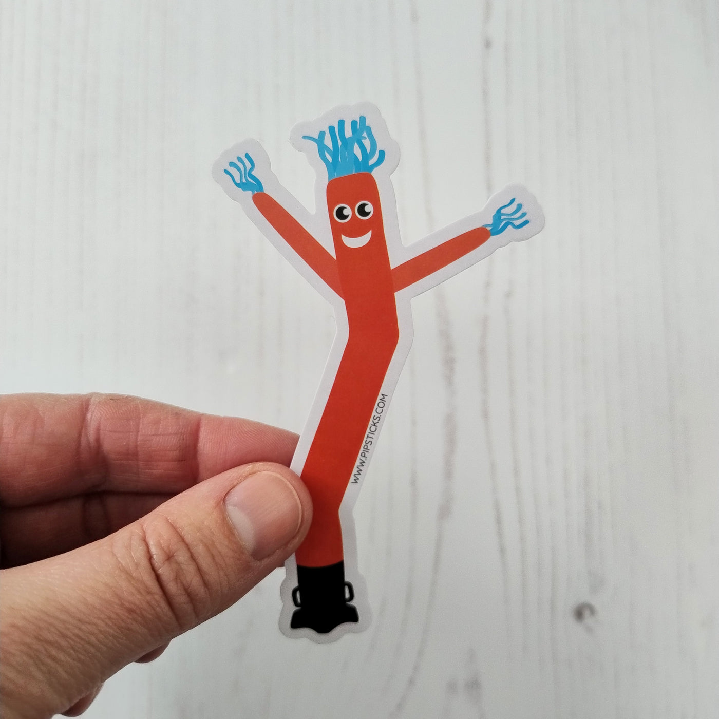 Red Air Dancer Vinyl Sticker