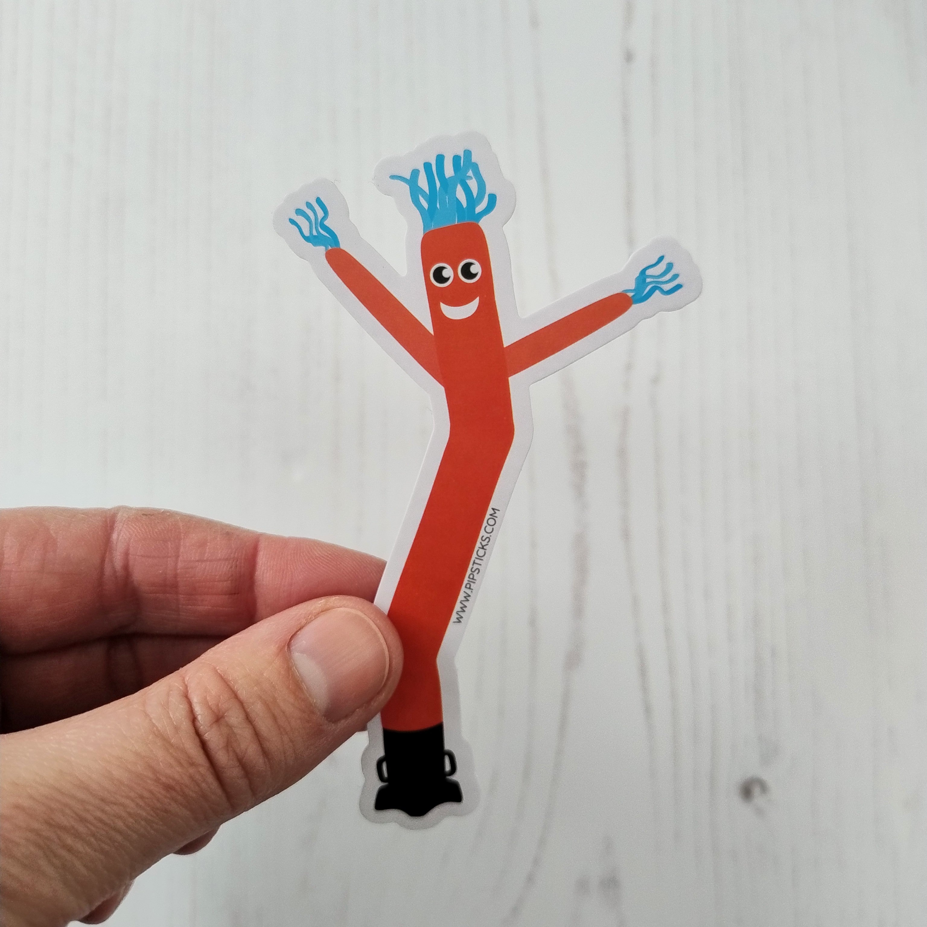 Red Air Dancer Vinyl Sticker