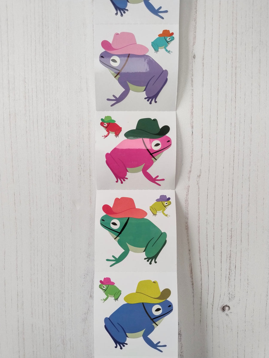 "Country Toads" Stickers from the Roll