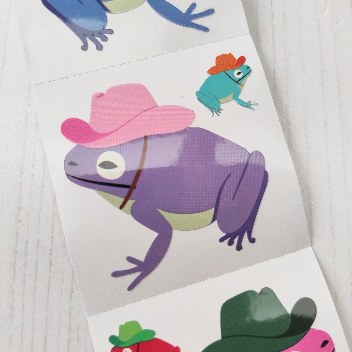 "Country Toads" Stickers from the Roll