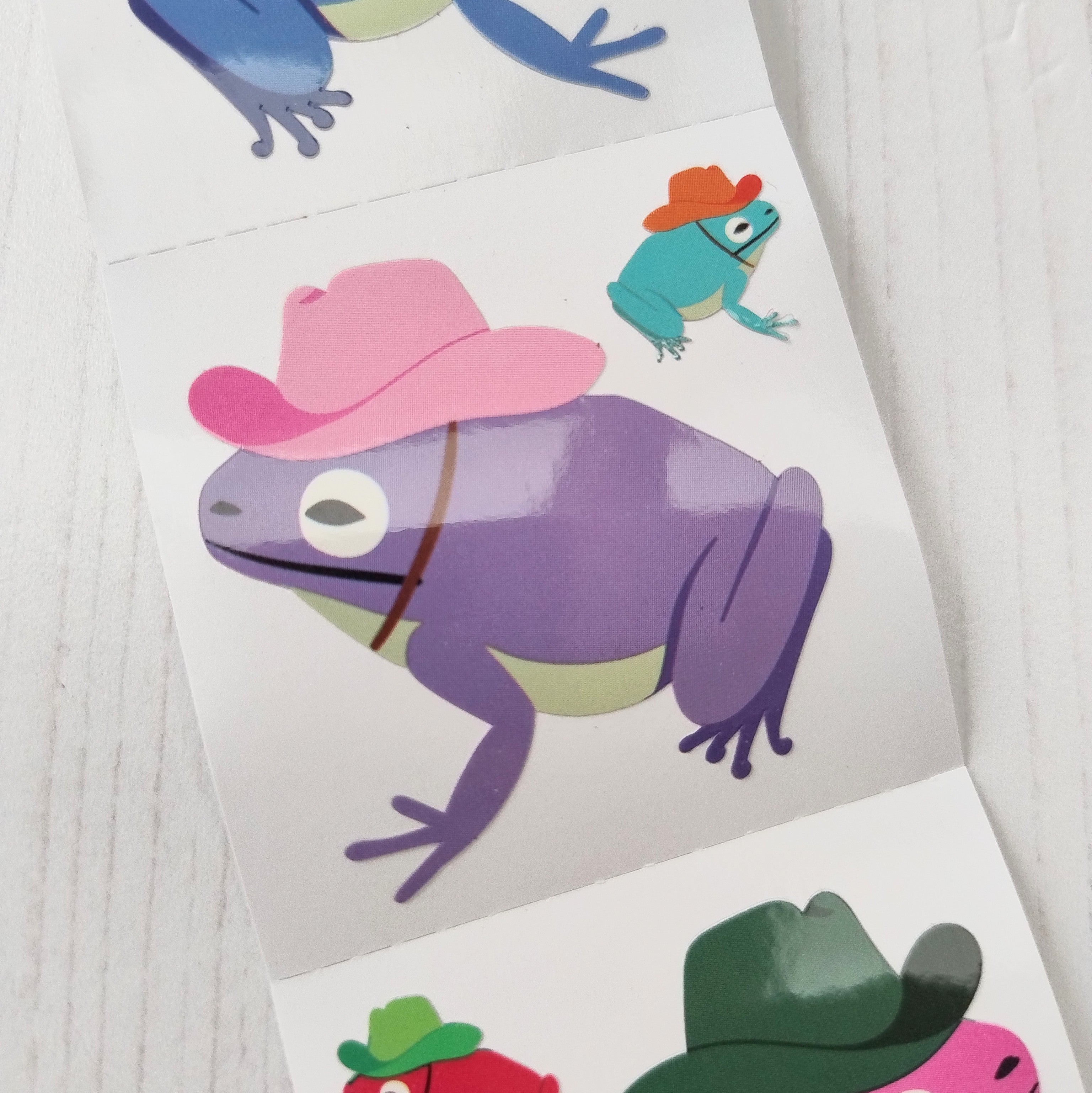 "Country Toads" Stickers from the Roll