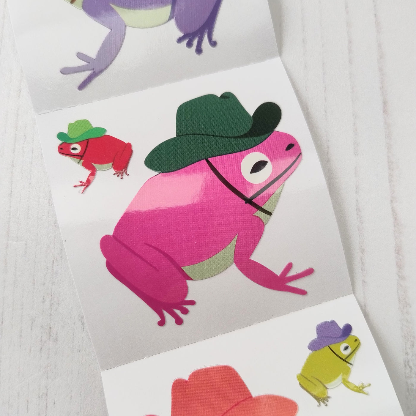 "Country Toads" Stickers from the Roll