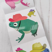 "Country Toads" Stickers from the Roll