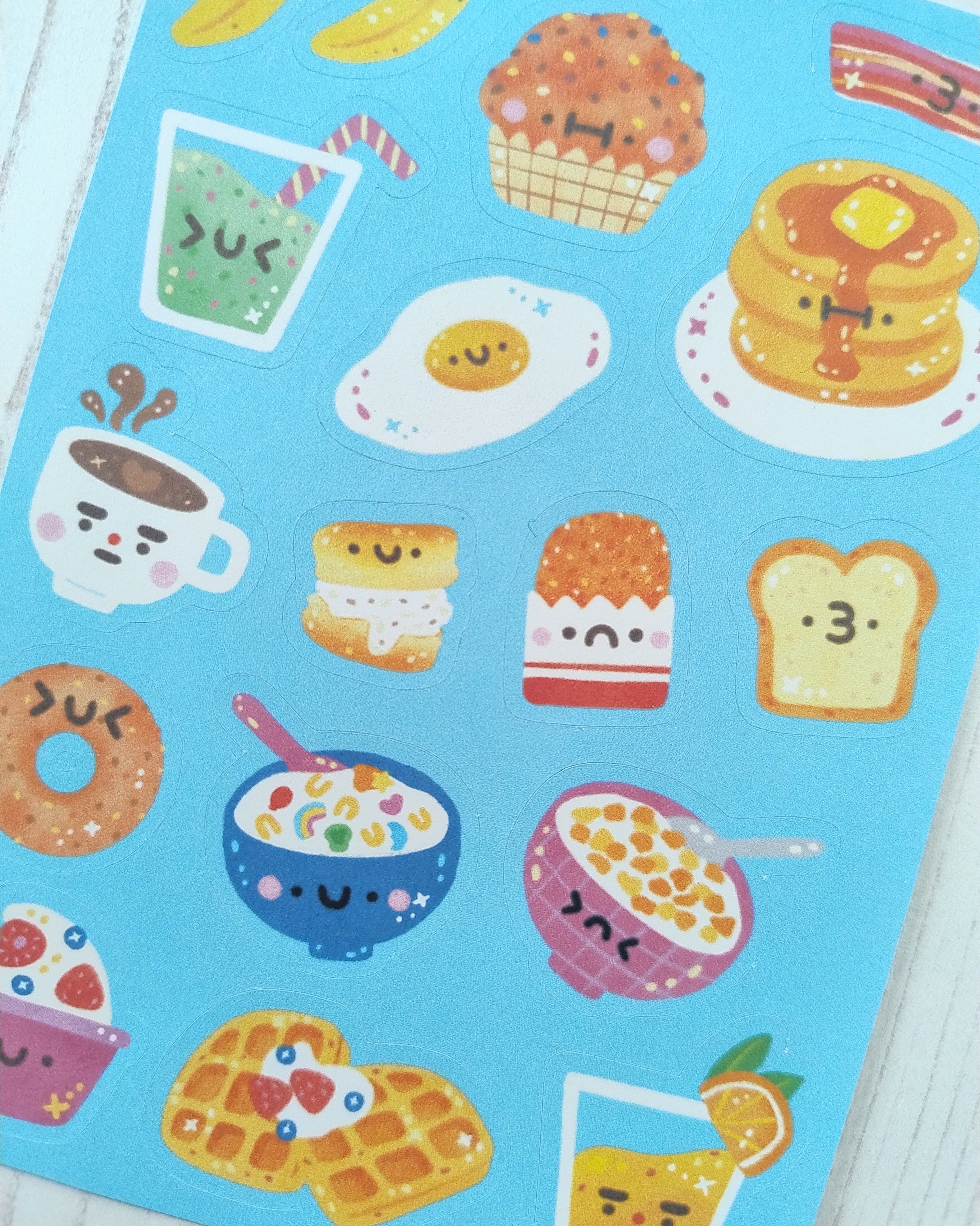 Kawaii Breakfast Stickers