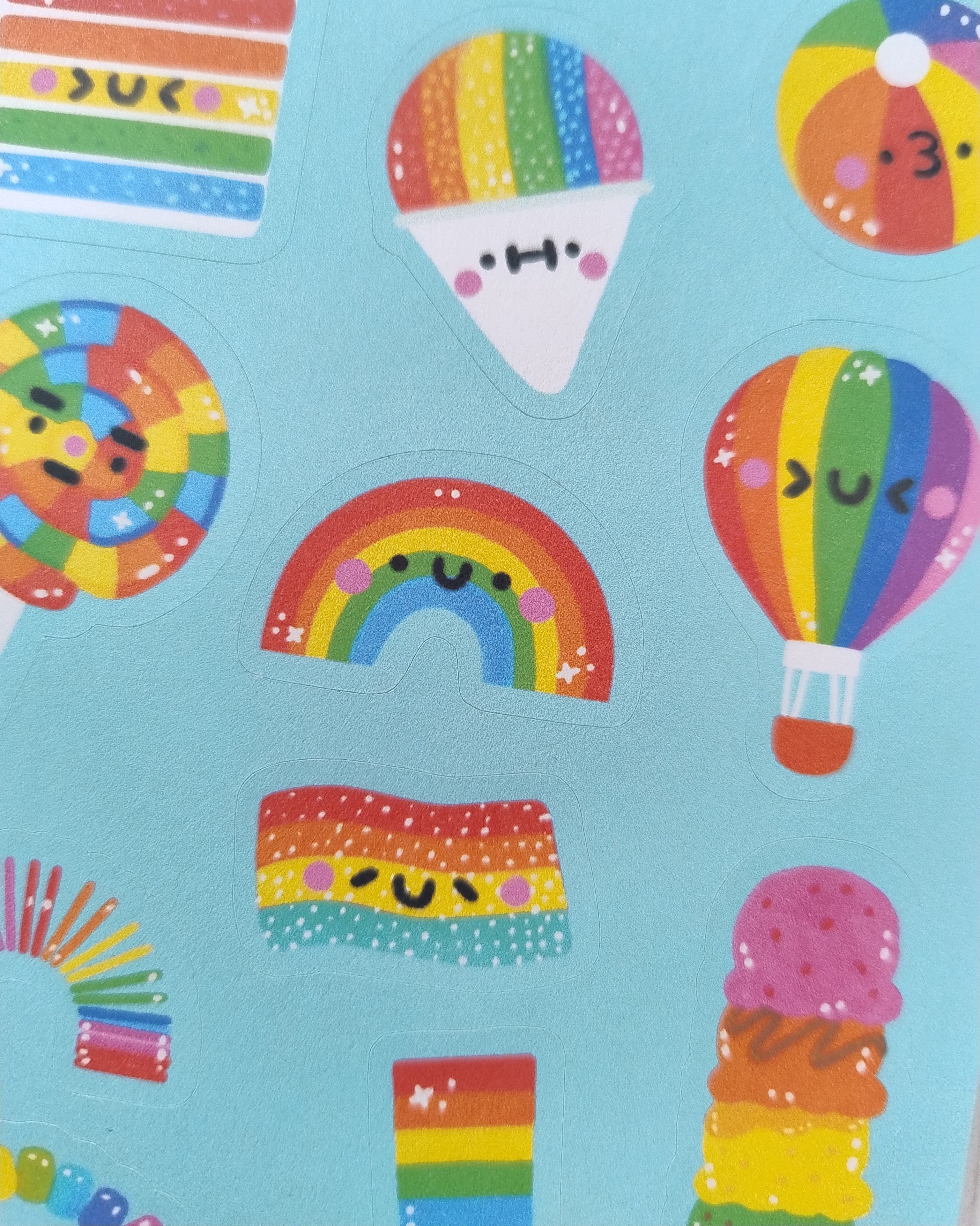 Kawaii Rainbow Stickers