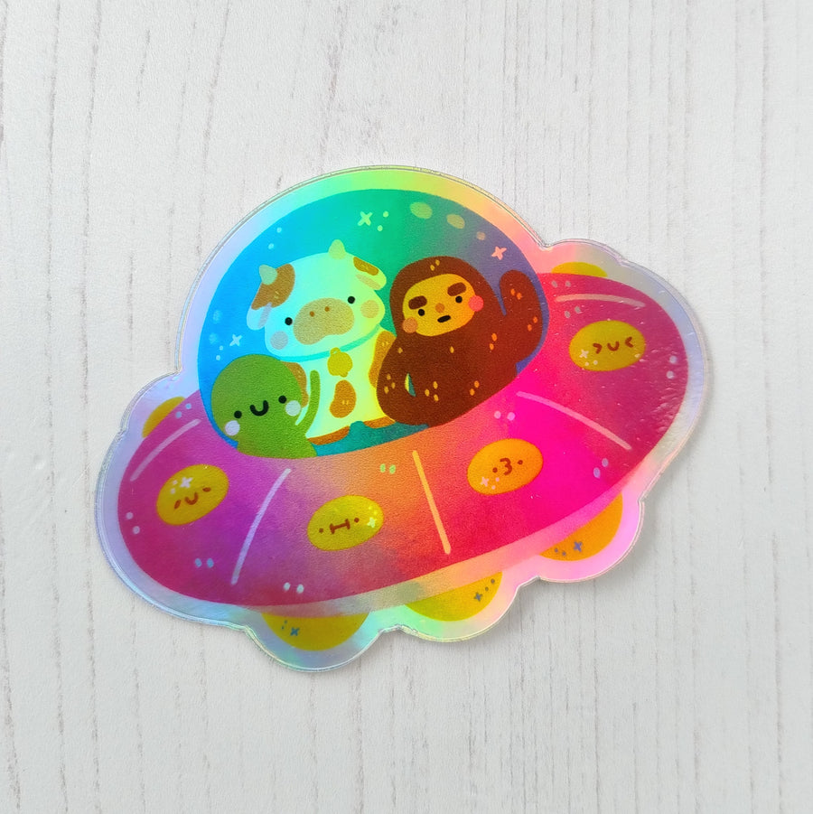 Cute UFO Vinyl Sticker